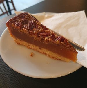 Pecan pie at Bird & Bean in Frinton-on-sea