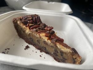 Really good pecan pie   at Bird & Bean in Frinton-on-sea