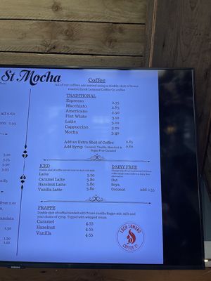 Menu  at St Mocha in Balmaha