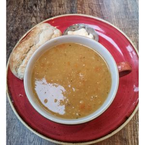 Lentil & Carrot Soup. at St Mocha in Balmaha