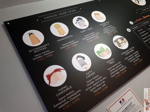 Choices at YO' Mac and Cheese in Paris