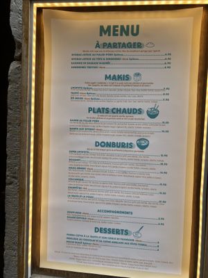 Menu  at Lipopette in Lyon