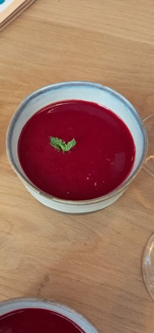 Panna cotta framboise at Lipopette in Lyon