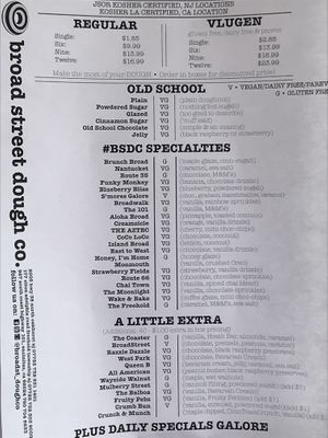 This many choices?! at Broad Street Dough Co in Encinitas