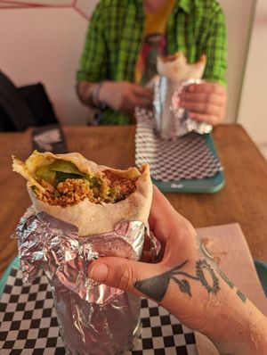 Huge burrito at CHEZWaWa - Châtelain in Brussels