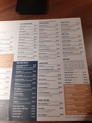 2nd page of menu at Ruchie in Shirley