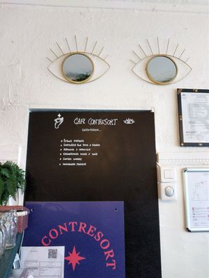 She's watching you at Café Contresort in Paris