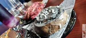 black sesame roll at Café Contresort in Paris