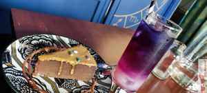 Chocolate fondant and cardamom coffee glaze at Café Contresort in Paris