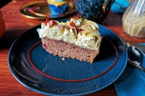 Pistachio/Raspberry Cake at Café Contresort in Paris