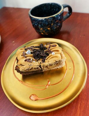 Chocolate/peanut butter cake at Café Contresort in Paris