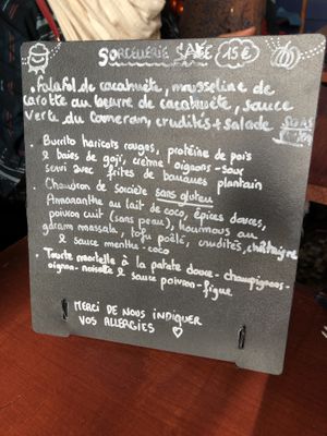 Menu  at Café Contresort in Paris