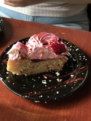 Rose litchi cake  at Café Contresort in Paris