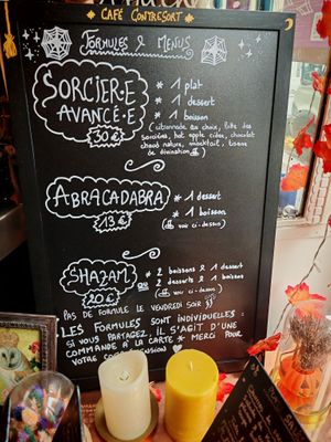 Menu at Café Contresort in Paris