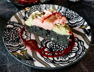 Black Sesame/Matcha Cake at Café Contresort in Paris