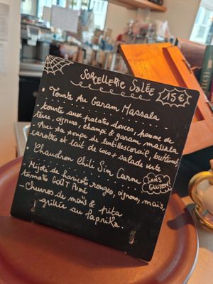 Sweet menu at Café Contresort in Paris
