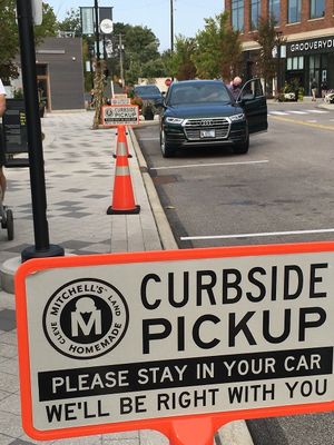 Curbside pickup  at Mitchell's Ice Cream in Shaker Heights