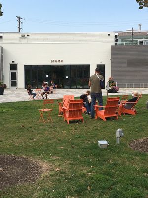 Fall outdoor seating  at Mitchell's Ice Cream in Shaker Heights