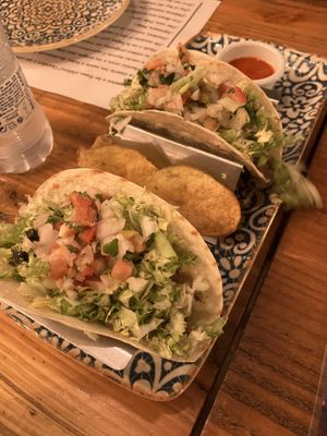 Tacos veganos  at Gotham Pizzeria in Barcelona