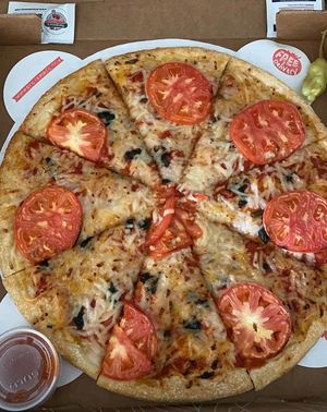 Vegan pizza at Sarpino's Pizzeria in Palatine