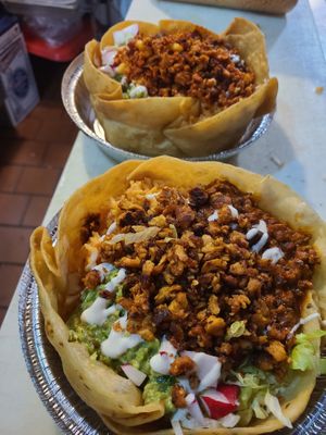taco bowl at Taco Zone in Brooklyn