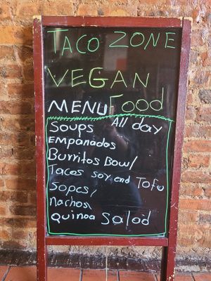 Menu  special  at Taco Zone in Brooklyn