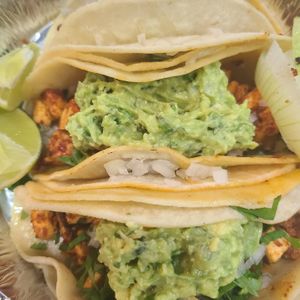 Tacos w/ guacamole at Taco Zone in Brooklyn