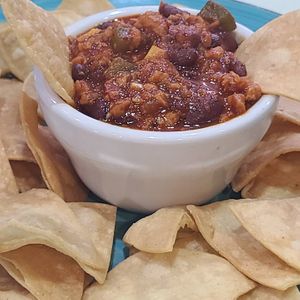 Frijoles at Taco Zone in Brooklyn