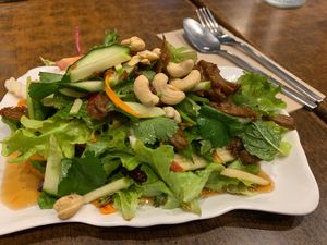 Crispy ‘duck’ salad at Blossoming Lotus in Surfers Paradise