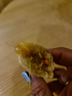 Spring roll inside at Blossoming Lotus in Surfers Paradise