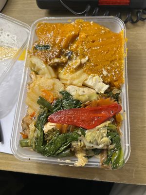 Take away gluten free options from the buffet    at Blossoming Lotus in Surfers Paradise