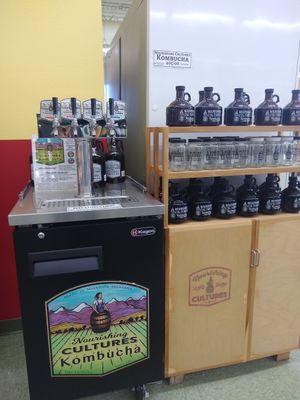 The kombucha on tap was GOOD stuff! at Mountain Valley Foods in Kalispell