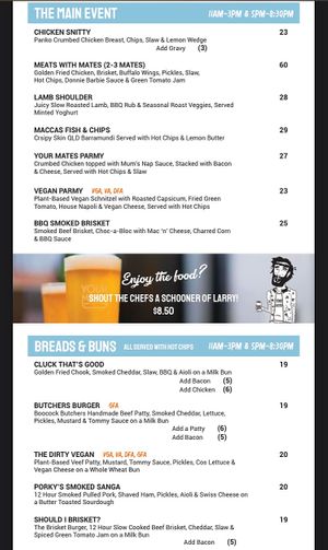 Menu at Your Mates Brewing Co in Warana