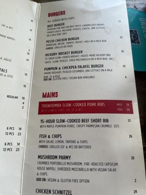 Menu 2 February 2025   at Your Mates Brewing Co in Warana