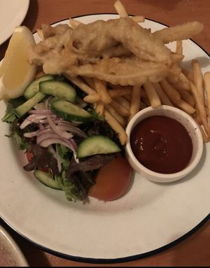 Fish and chips  at One Fish Two Fish in Kangaroo Point