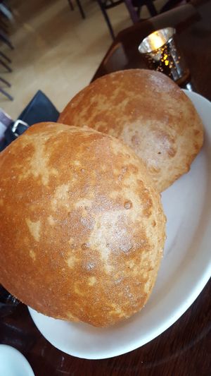 Puffy bread that comes with the chana bhatura at Dosa - Fillmore in San Francisco
