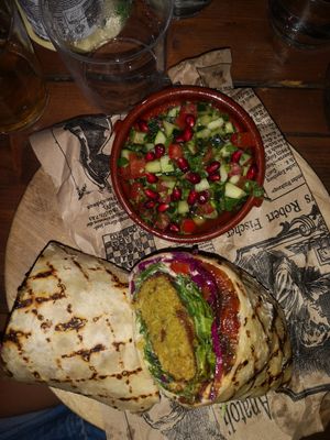 Falafel Wrap at Grá Irish Gastropub in Mallorca