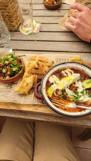 We had delicious shakshuka and a sweet potato brownie for dessert. Unbelievably delicious! at Grá Irish Gastropub in Mallorca