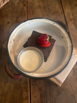 Sweet potato brownies  at Grá Irish Gastropub in Mallorca