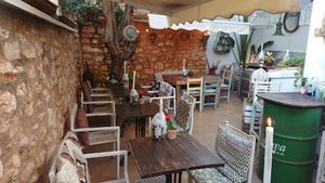 Outside sitting area at Grá Irish Gastropub in Mallorca