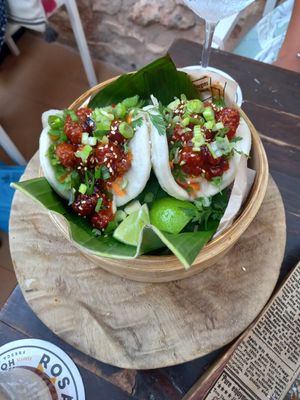 Korean Cauliflower bao buns at Grá Irish Gastropub in Mallorca