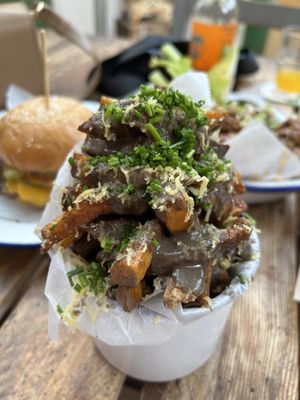 Truffle fries  at Grá Irish Gastropub in Mallorca