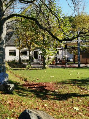 Stadtwaldhaus Mettmann, Beer garden in summer at Stadtwaldhaus in Mettmann
