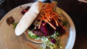 Las Vegan Avocado Burger at Road Stop in Mettmann