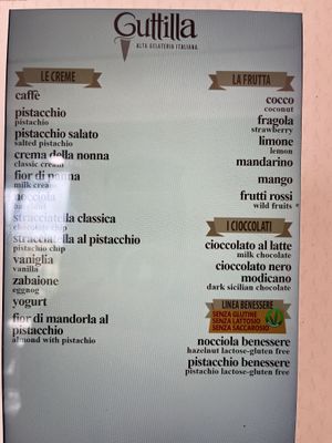 Vegan options in the bottom right corner, clearly marked  at Guttilla - Via Dei Gracchi in Rome