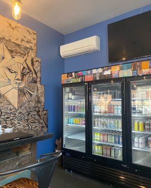 Beer fridge at Climbing Wolf in Dobbs Ferry