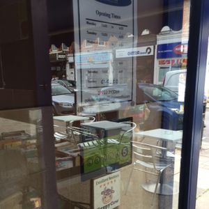 proudly displaying a Happycow sticker! at GoKula Vegetarian Cafe in Watford