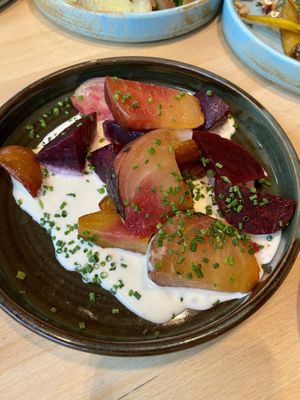 Roasted red beet with horseradish cream  at Het Hooihuis in Roosendaal