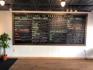 The main menu, at the entrance, day of opening on Jan 9, 2021 at Planted Plate in Princeton