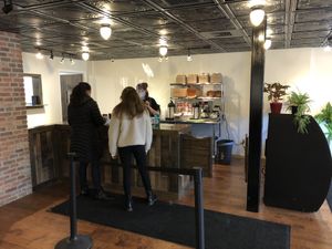 Ordering area from a different angle, with hot drink preparation station visible at Planted Plate in Princeton